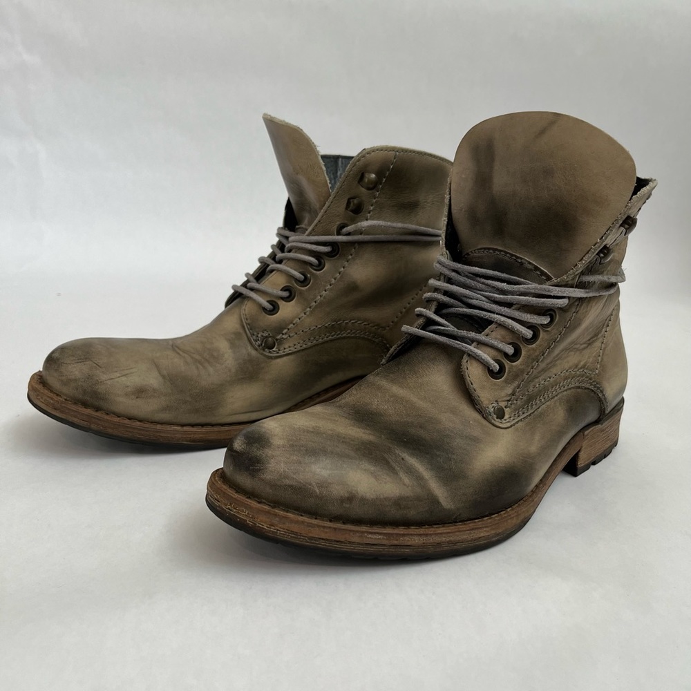 ALDO | Military Green Leather Boots | 9.5